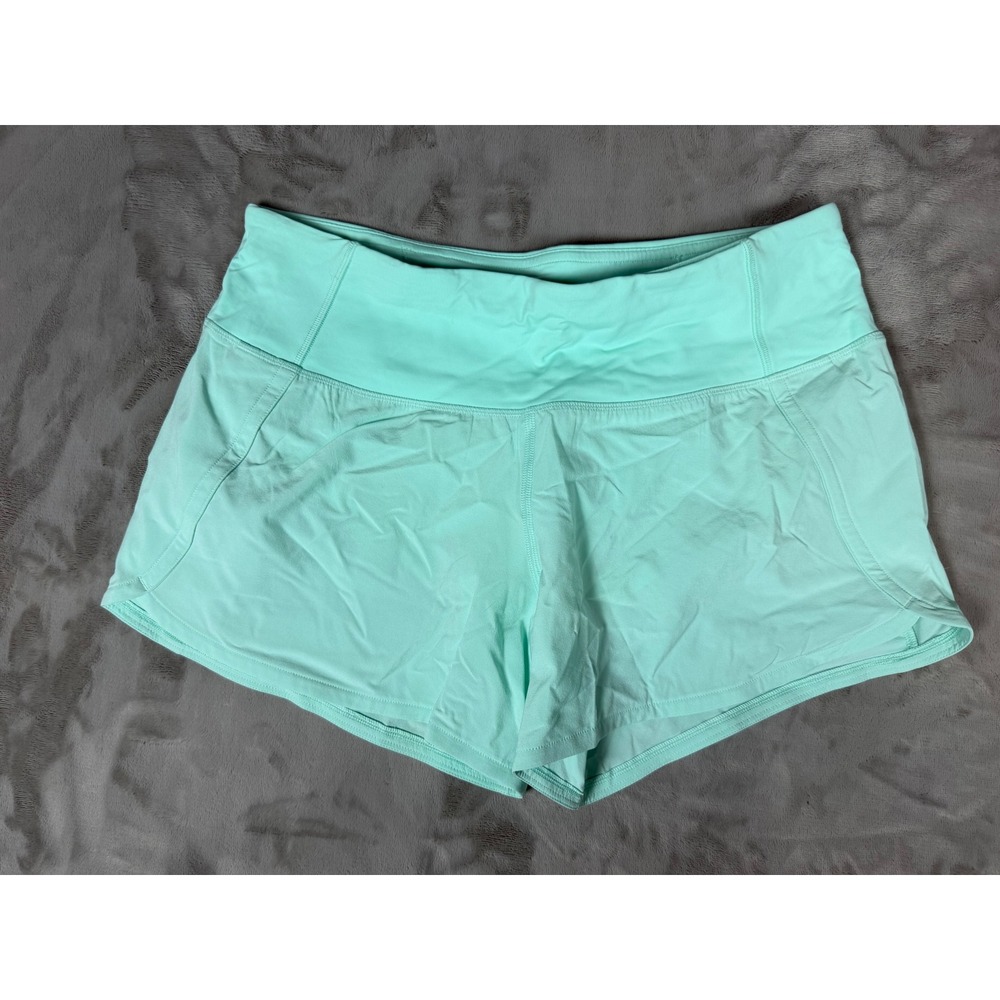 Lululemon Speed Up Short Low Rise 2.5 Mint Green Running Shorts Size 4